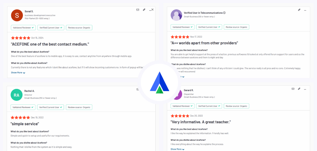 Acefone's VoIP reviews