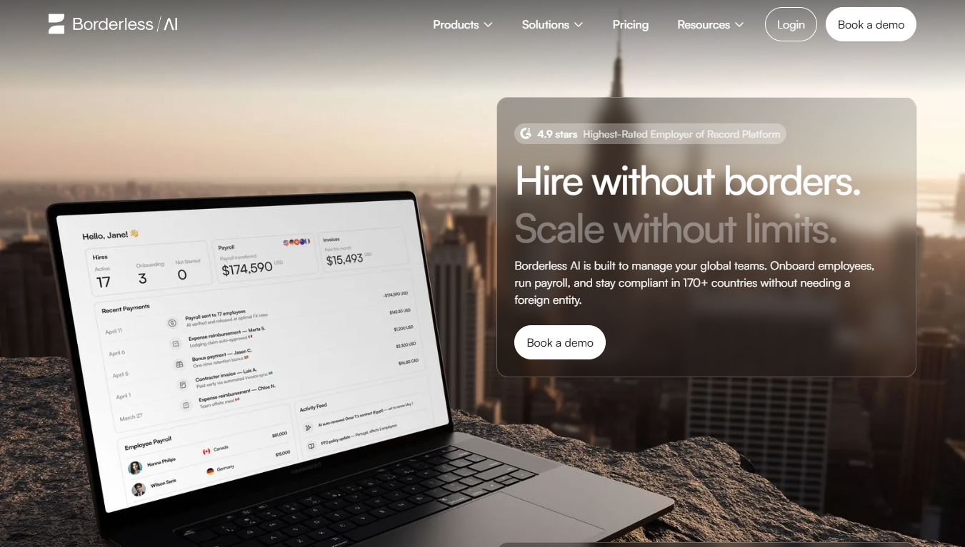 Borderless AI – Best for AI-Powered Onboarding & Automation