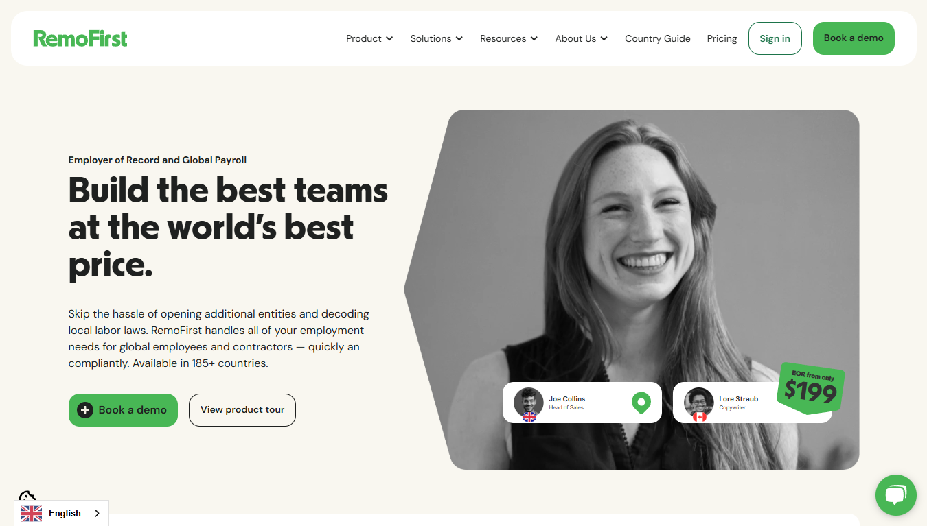 9. RemoFirst – Best for Contractor + EOR Hybrid Teams