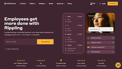 4. Rippling – Best for All-in-One HR + IT Setup 