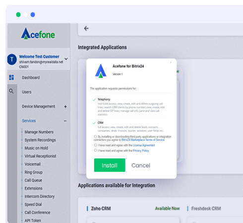installing application